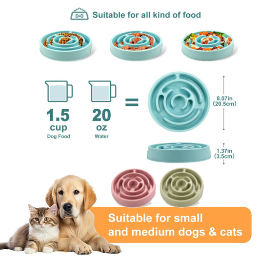 Slow Feeder Bowl for Dogs & Cats – Healthy Eating