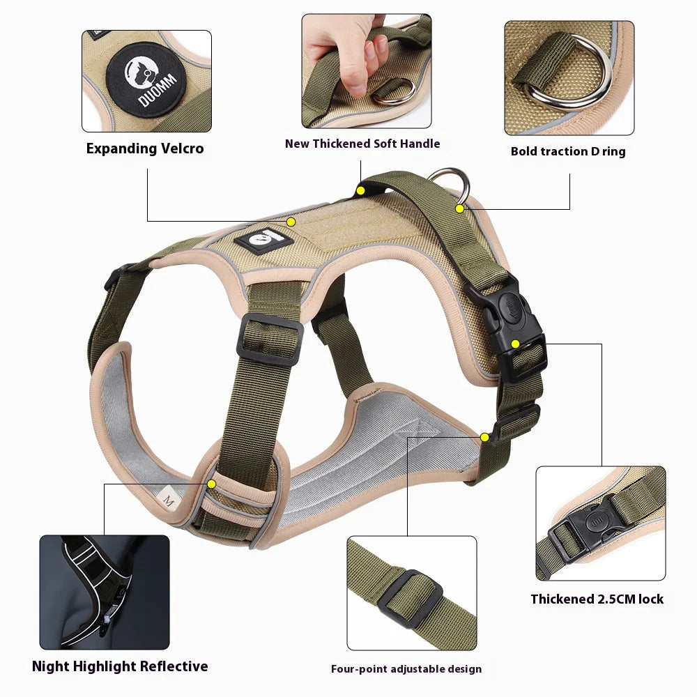 Anti-Pull Reflective Dog Harness – Safe & Comfortable Walks